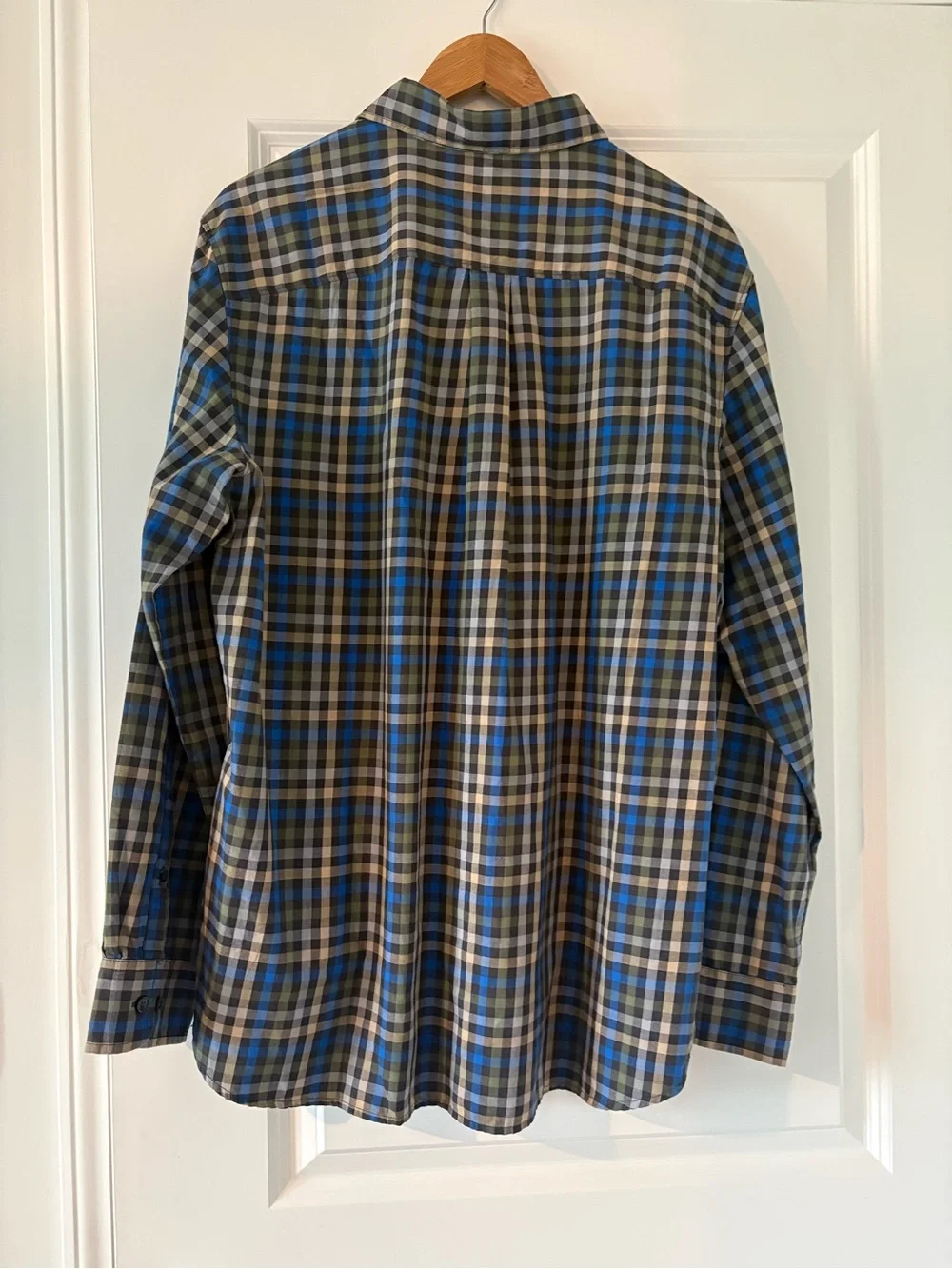 The North Face Men's Hayden Pass 2.0 Plaid Button-Down Shirt - Blue & Gray Large